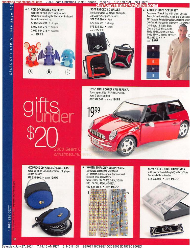 2003 Sears Christmas Book (Canada), Page 50