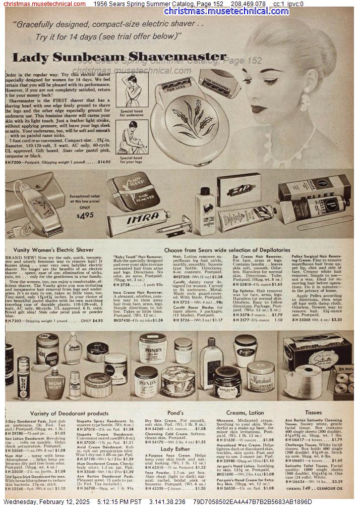 1956 Sears Spring Summer Catalog, Page 152