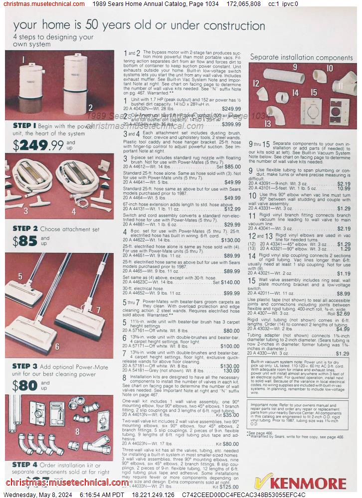 1989 Sears Home Annual Catalog, Page 1034