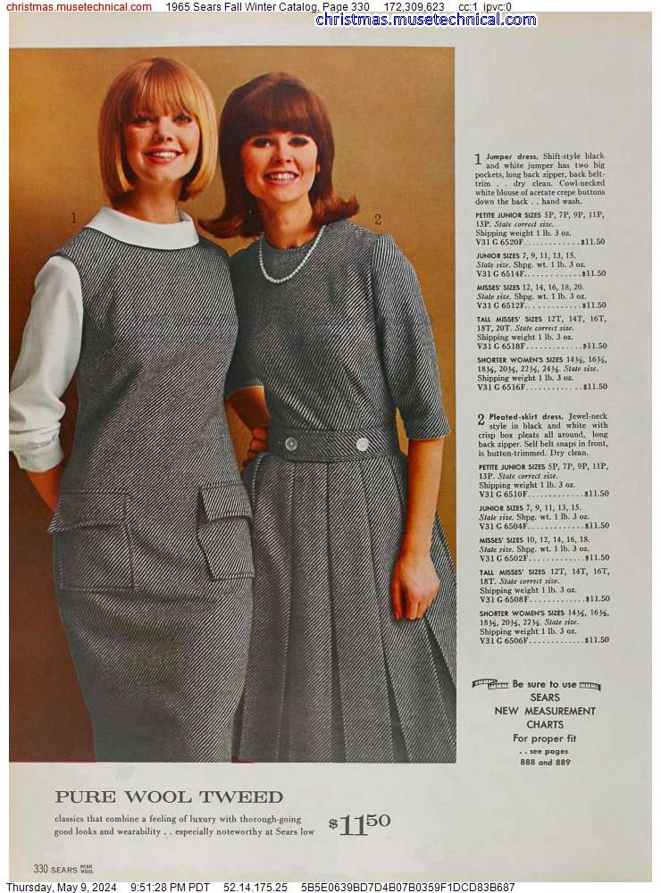 1965 Sears Fall Winter Catalog, Page 330