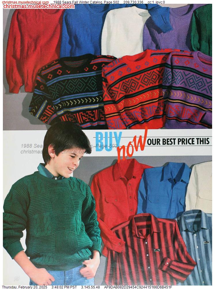 1988 Sears Fall Winter Catalog, Page 502