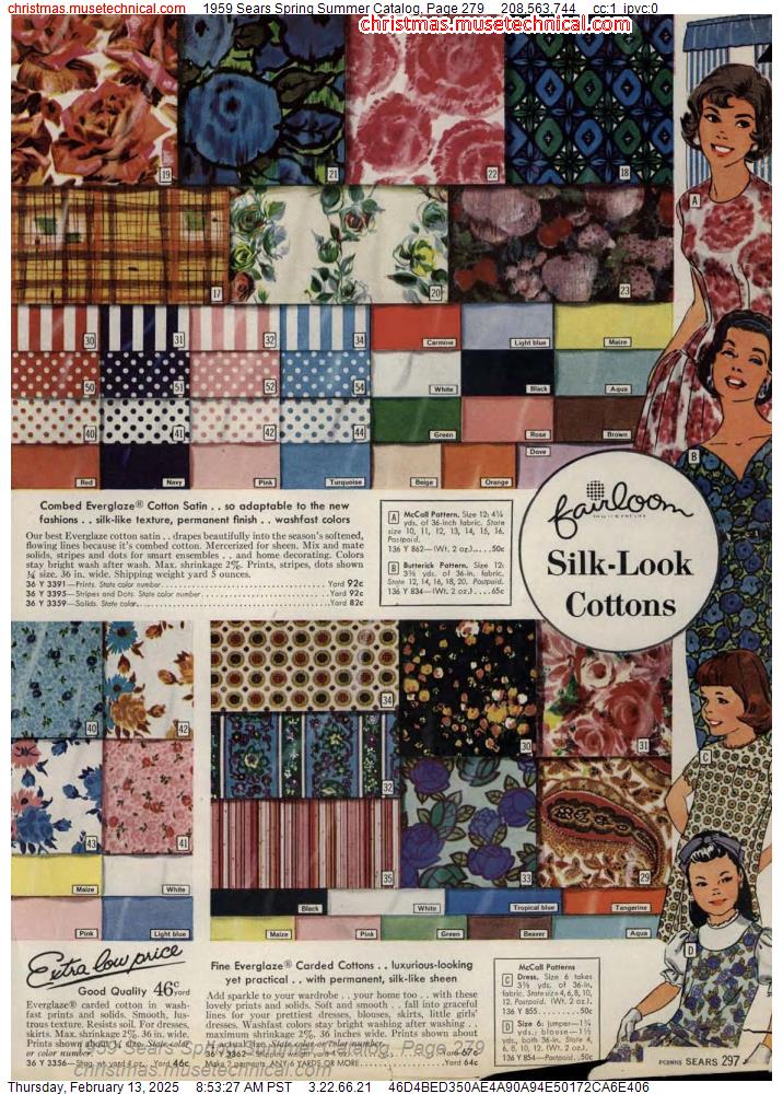 1959 Sears Spring Summer Catalog, Page 279