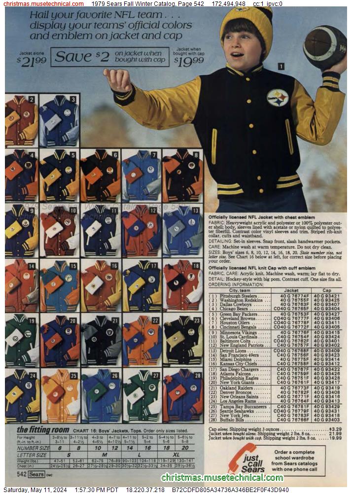 1979 Sears Fall Winter Catalog, Page 542