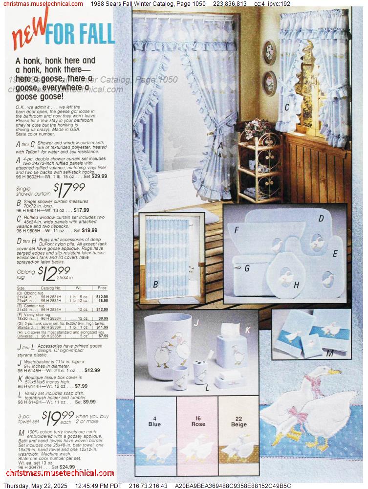 1988 Sears Fall Winter Catalog, Page 1050