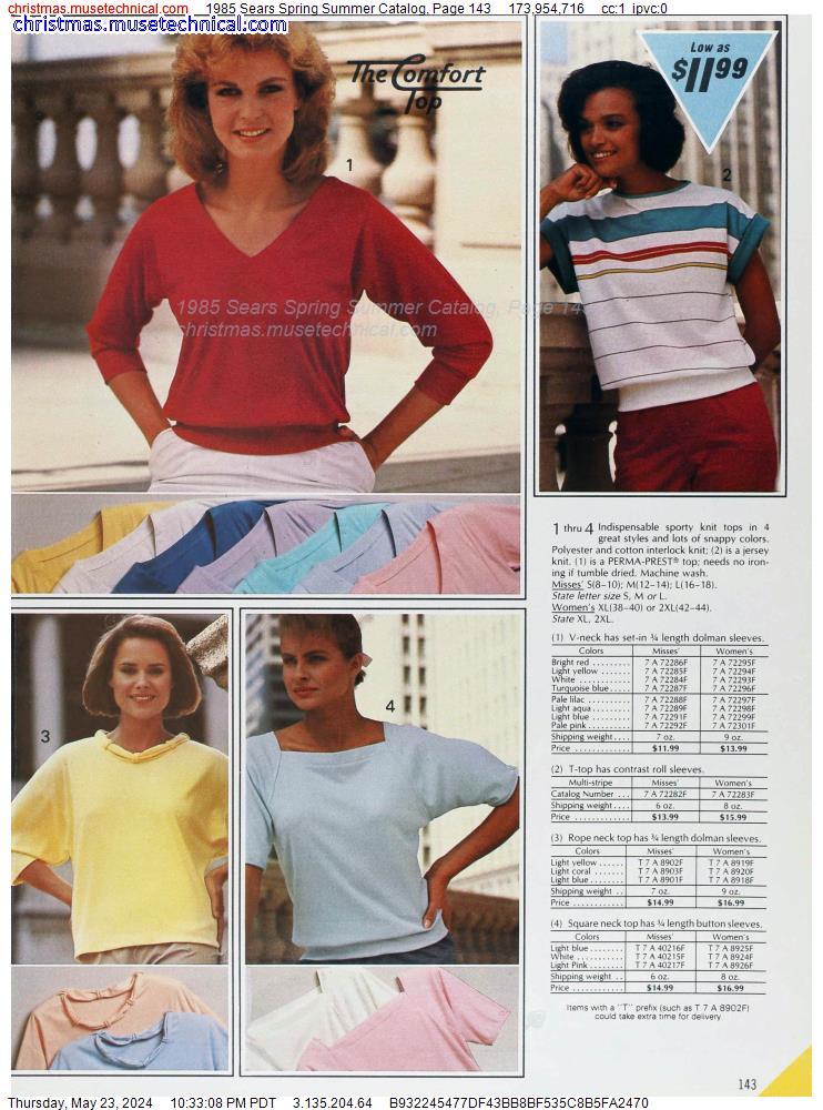 1985 Sears Spring Summer Catalog, Page 143