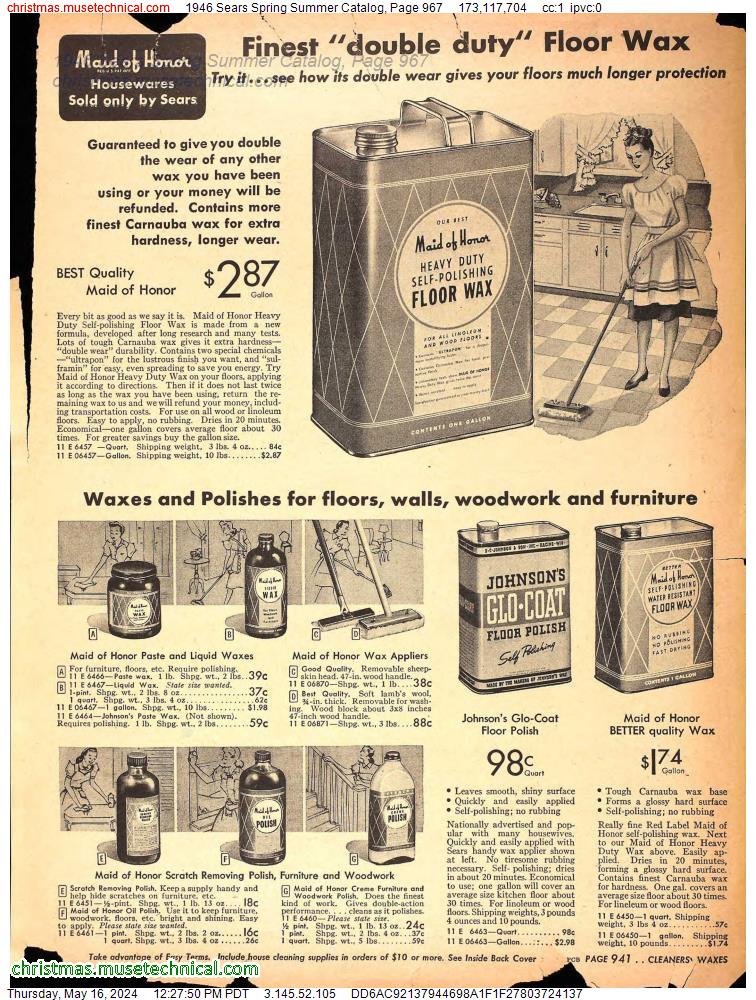1946 Sears Spring Summer Catalog, Page 967