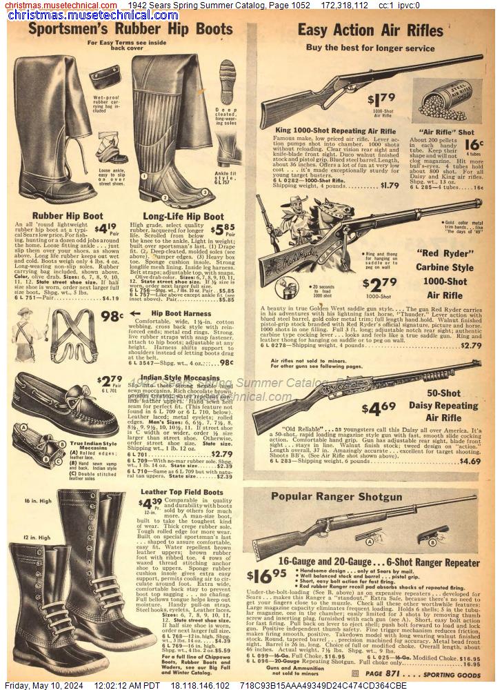 1942 Sears Spring Summer Catalog, Page 1052