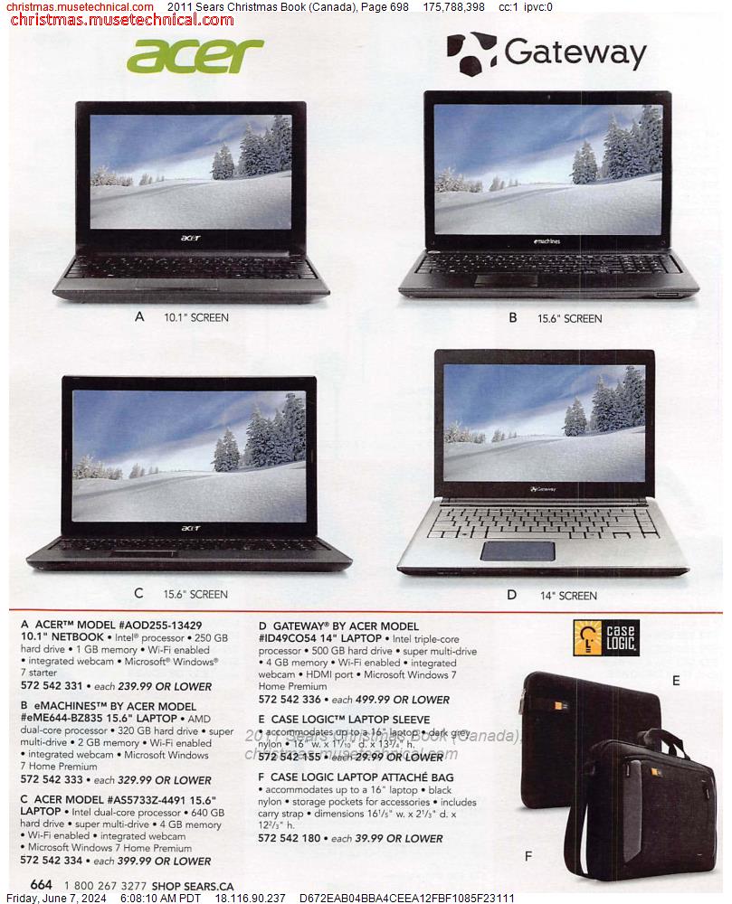 2011 Sears Christmas Book (Canada), Page 698