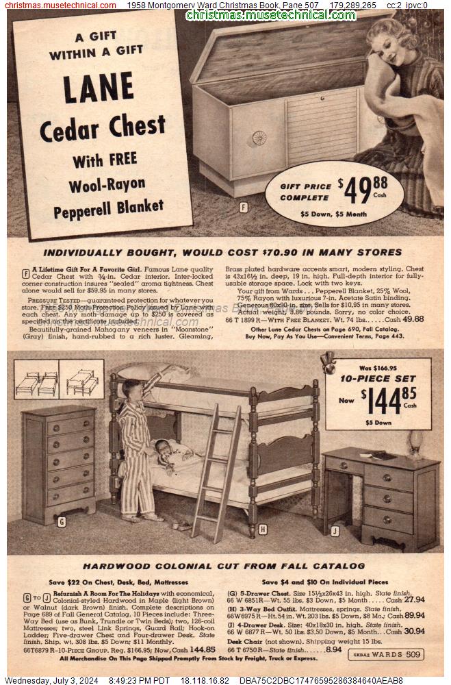 1958 Montgomery Ward Christmas Book, Page 507