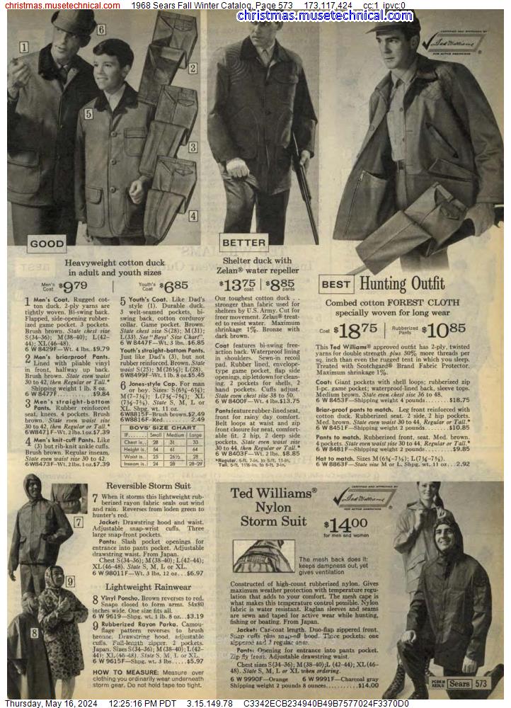 1968 Sears Fall Winter Catalog, Page 573
