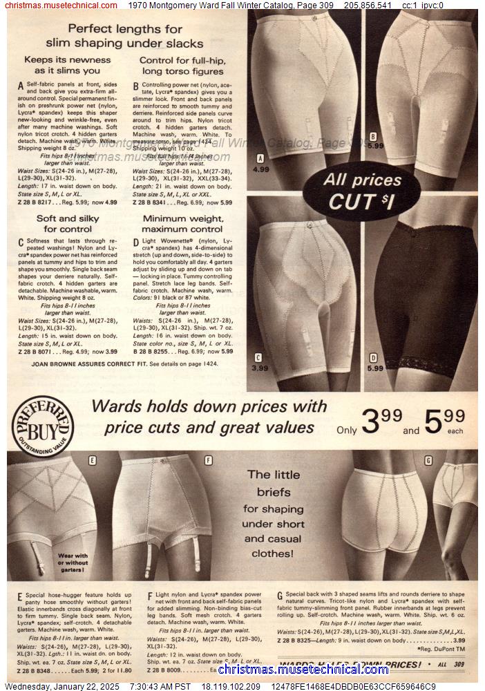 1970 Montgomery Ward Fall Winter Catalog, Page 309