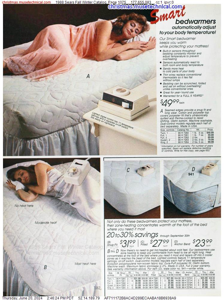 1988 Sears Fall Winter Catalog, Page 1075