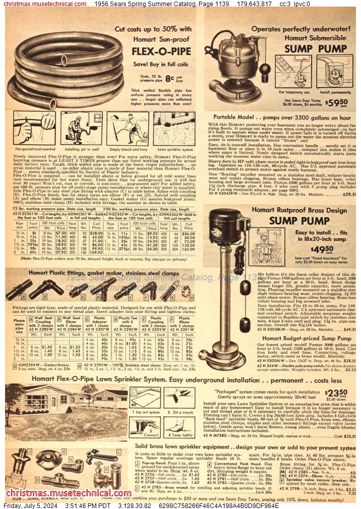 1956 Sears Spring Summer Catalog, Page 1139