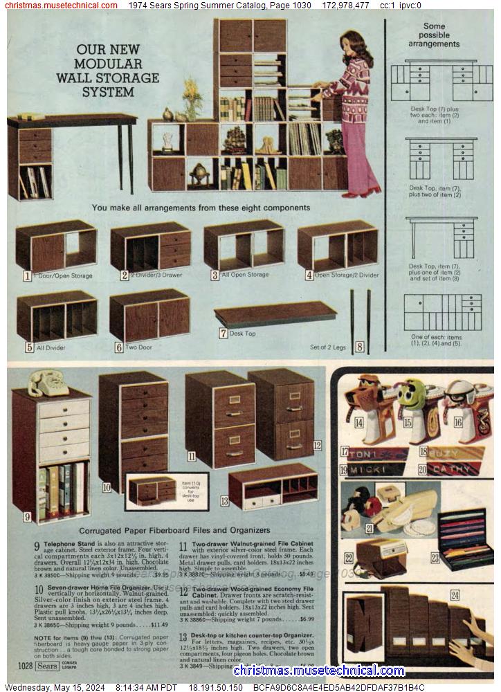 1974 Sears Spring Summer Catalog, Page 1030
