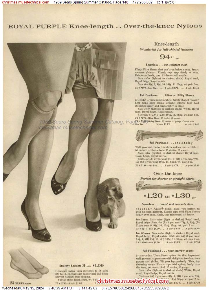 1959 Sears Spring Summer Catalog, Page 140