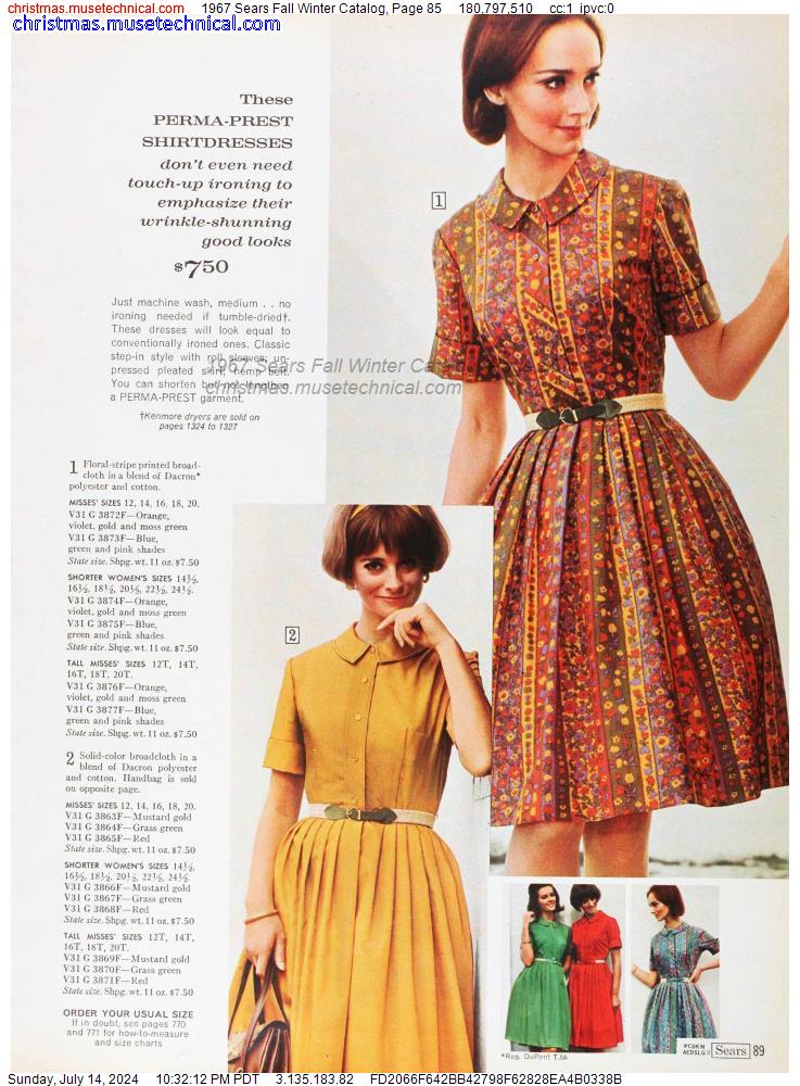 1967 Sears Fall Winter Catalog, Page 85