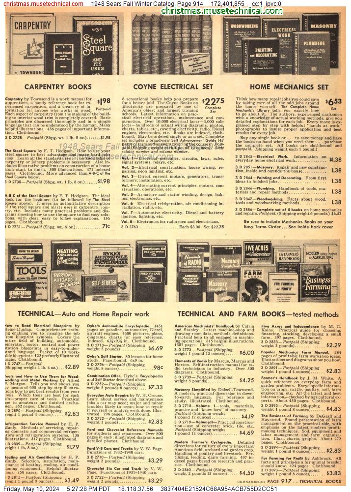 1948 Sears Fall Winter Catalog, Page 914