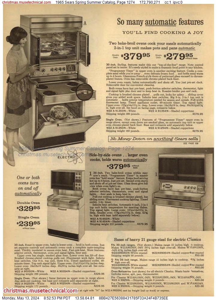 1965 Sears Spring Summer Catalog, Page 1274
