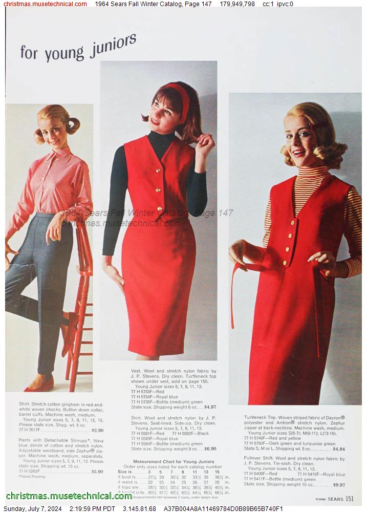 1964 Sears Fall Winter Catalog, Page 147