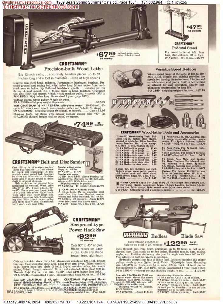 1969 Sears Spring Summer Catalog, Page 1064