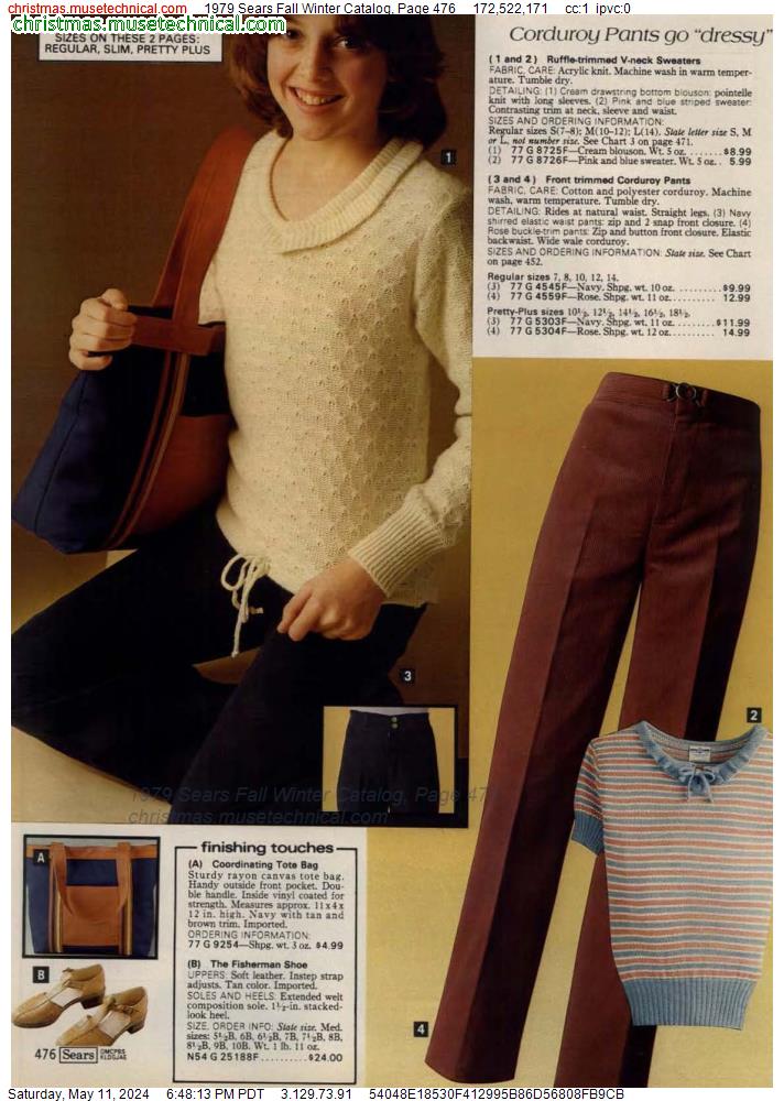 1979 Sears Fall Winter Catalog, Page 476