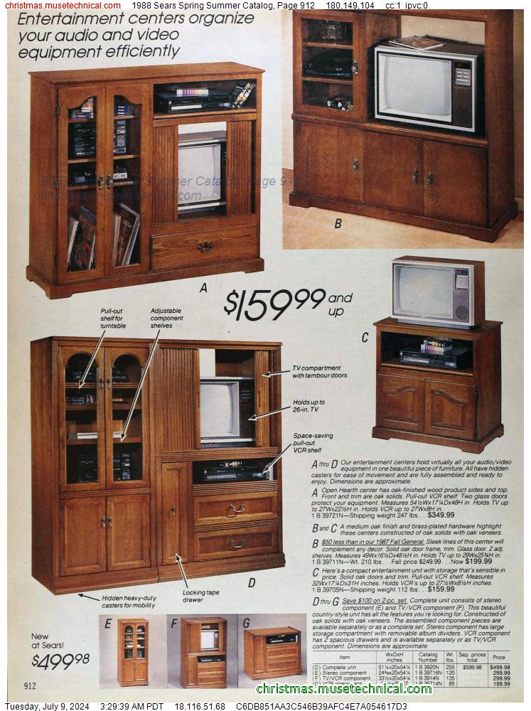 1988 Sears Spring Summer Catalog, Page 912