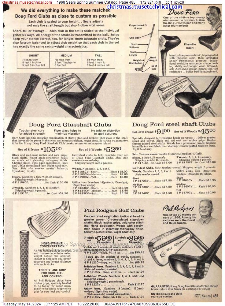 1968 Sears Spring Summer Catalog, Page 485
