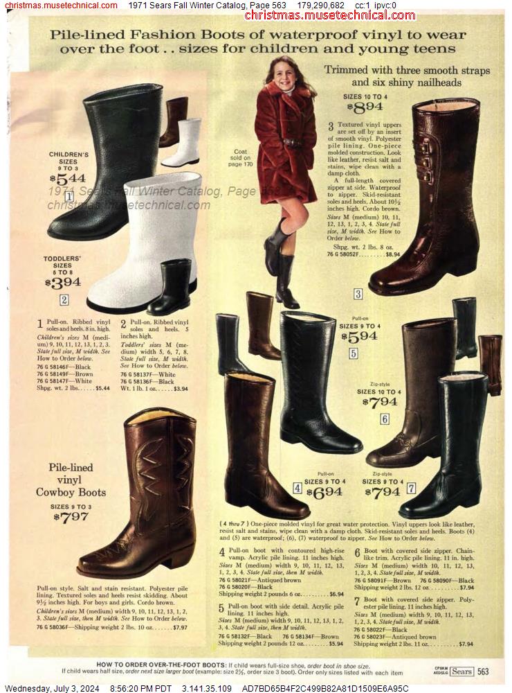 1971 Sears Fall Winter Catalog, Page 563