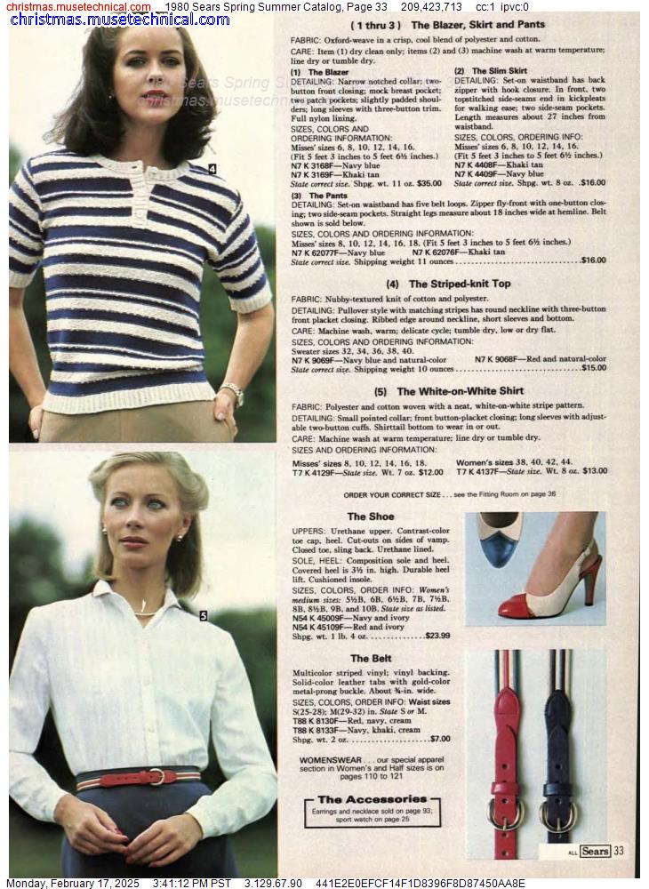 1980 Sears Spring Summer Catalog, Page 33