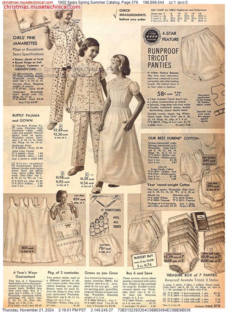 1955 Sears Spring Summer Catalog, Page 379