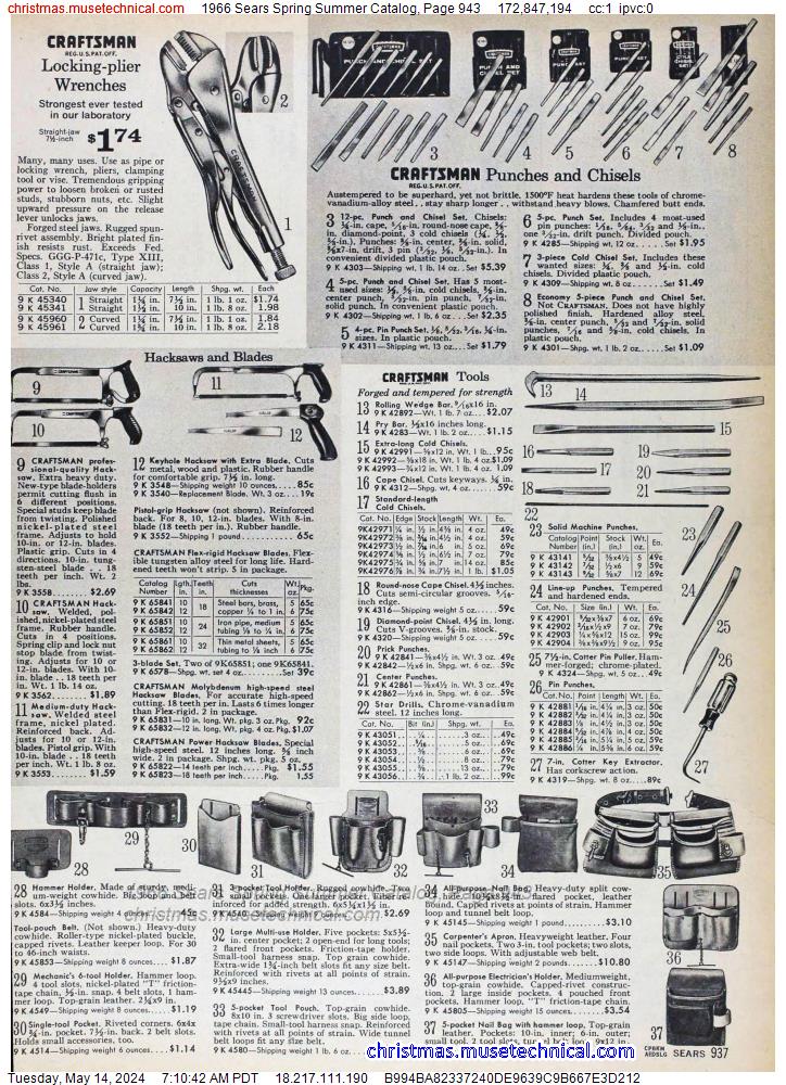 1966 Sears Spring Summer Catalog, Page 943