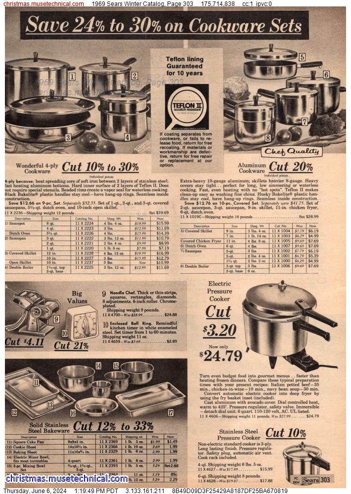 1969 Sears Winter Catalog, Page 303