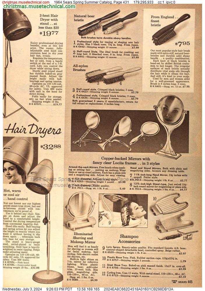 1964 Sears Spring Summer Catalog, Page 431