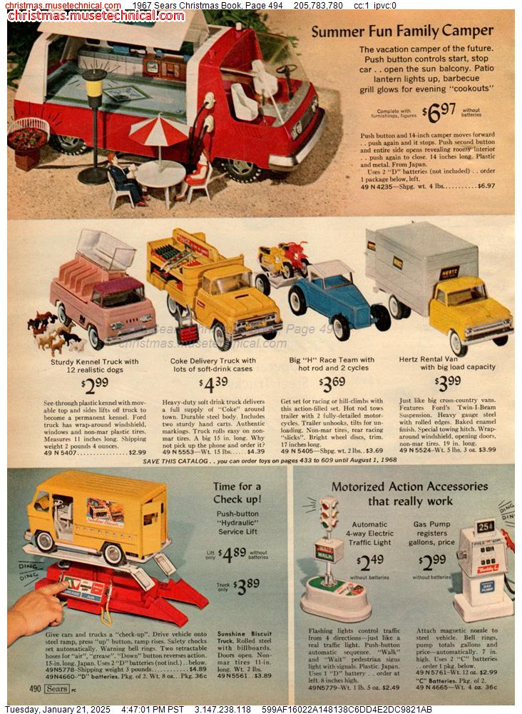 1967 Sears Christmas Book, Page 494 - Catalogs & Wishbooks