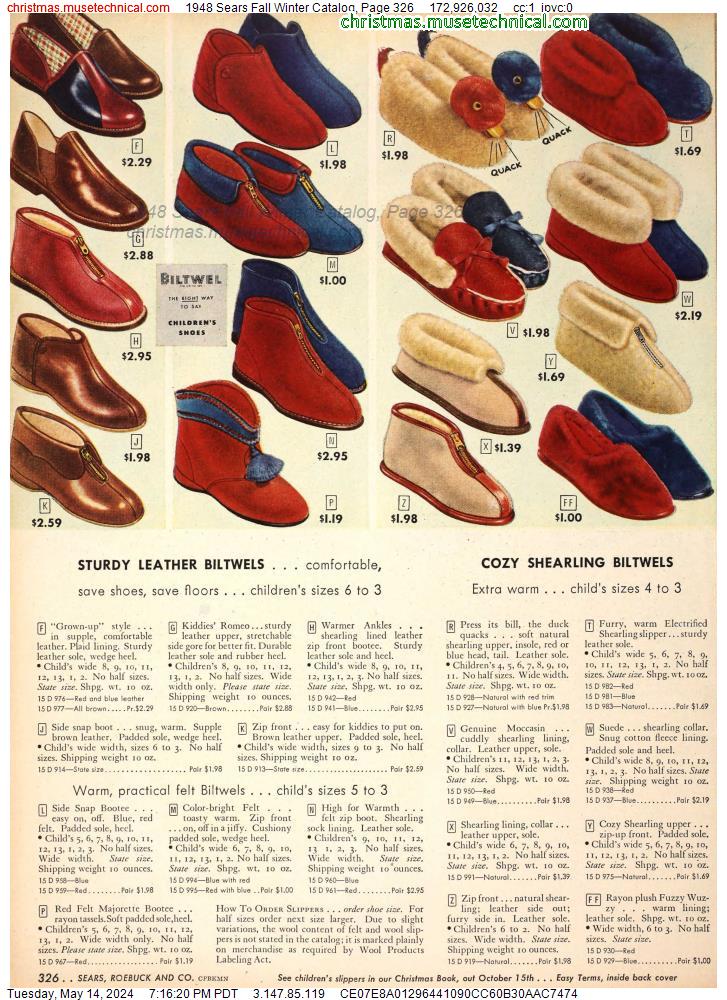 1948 Sears Fall Winter Catalog, Page 326
