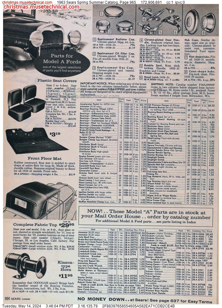 1963 Sears Spring Summer Catalog, Page 965