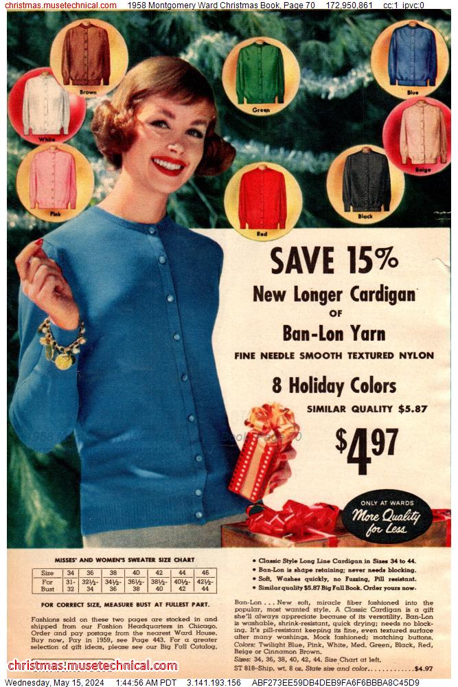1958 Montgomery Ward Christmas Book, Page 70