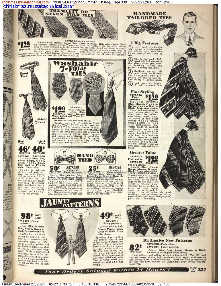 1930 Sears Spring Summer Catalog, Page 339