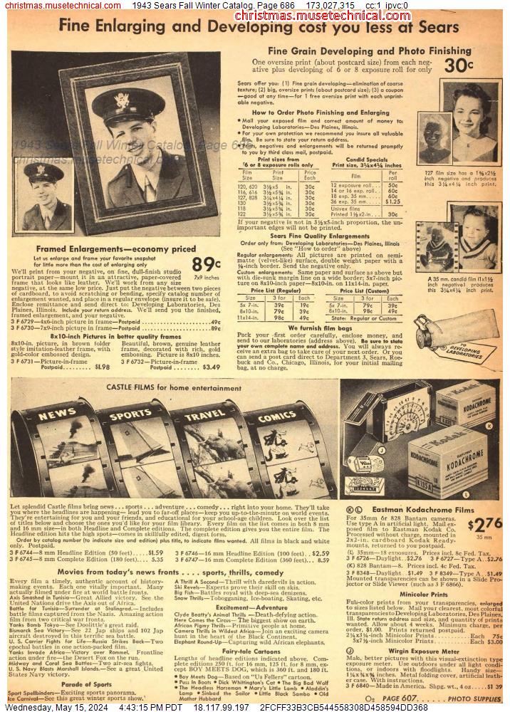 1943 Sears Fall Winter Catalog, Page 686