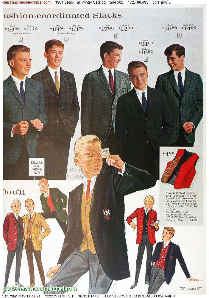 1964 Sears Fall Winter Catalog, Page 502