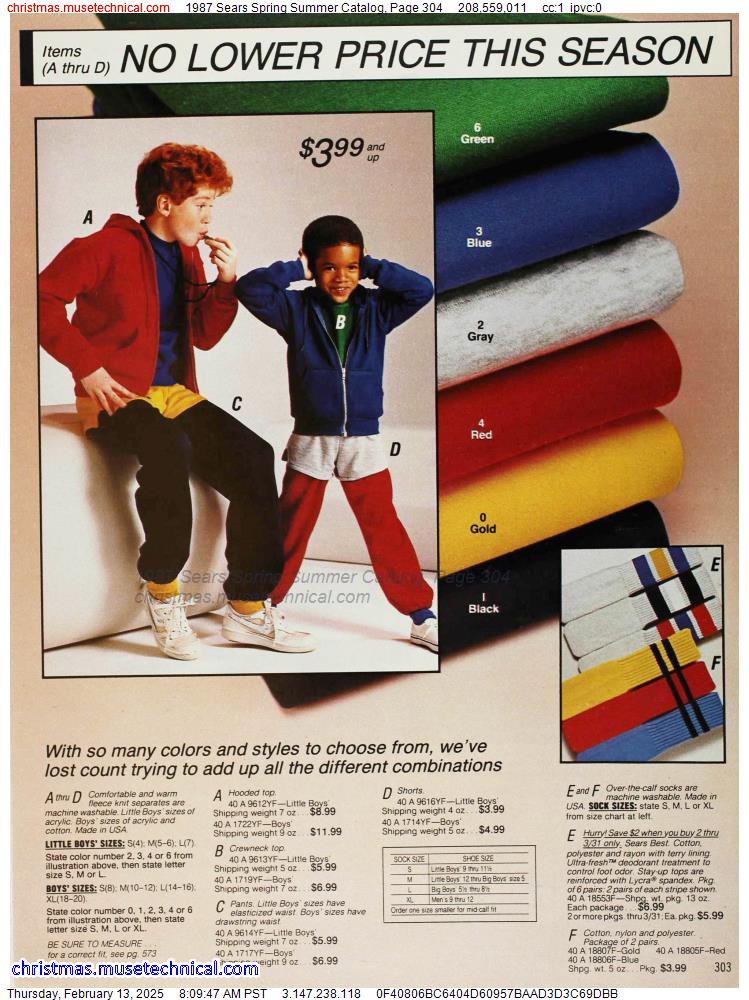 1987 Sears Spring Summer Catalog, Page 304