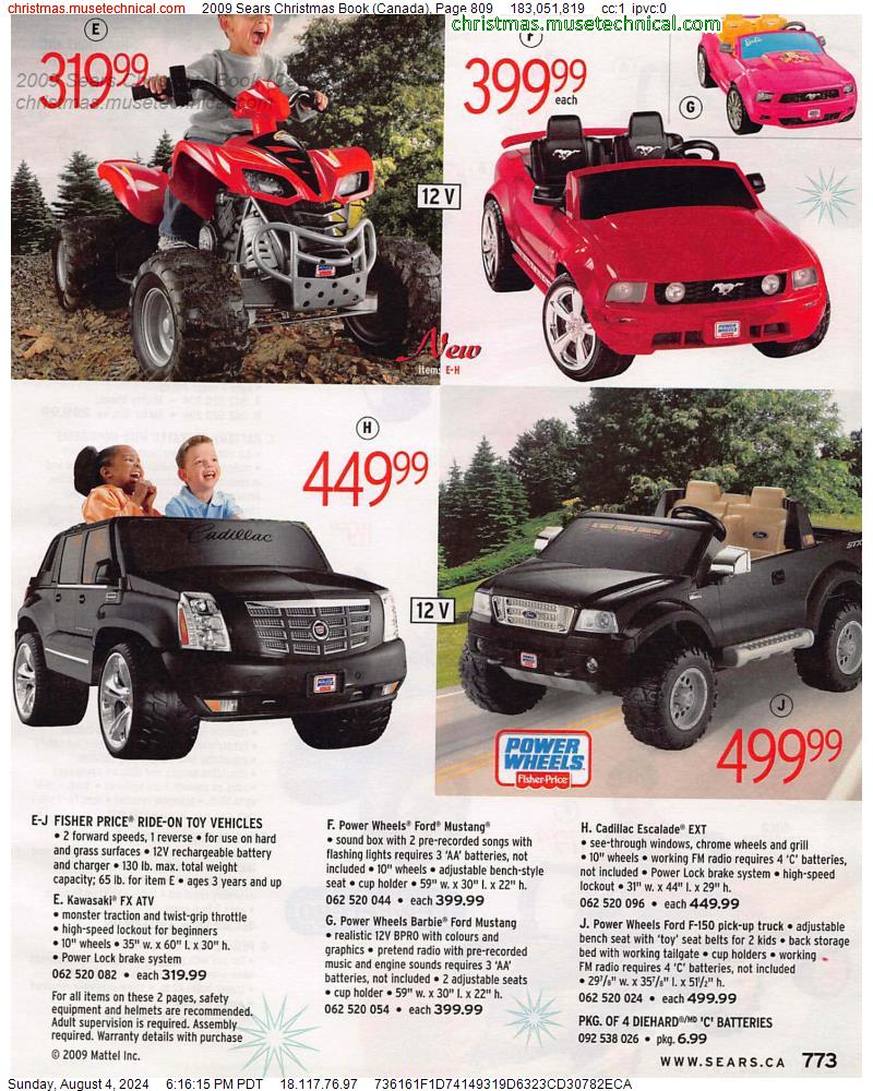 2009 Sears Christmas Book (Canada), Page 809