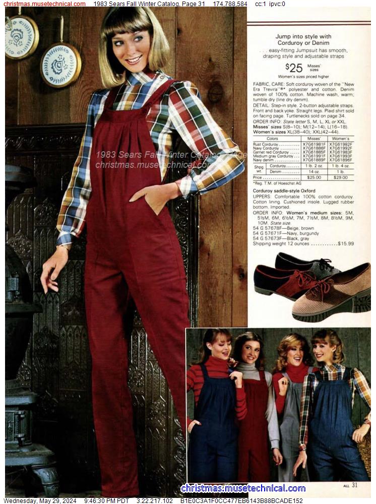 1983 Sears Fall Winter Catalog, Page 31