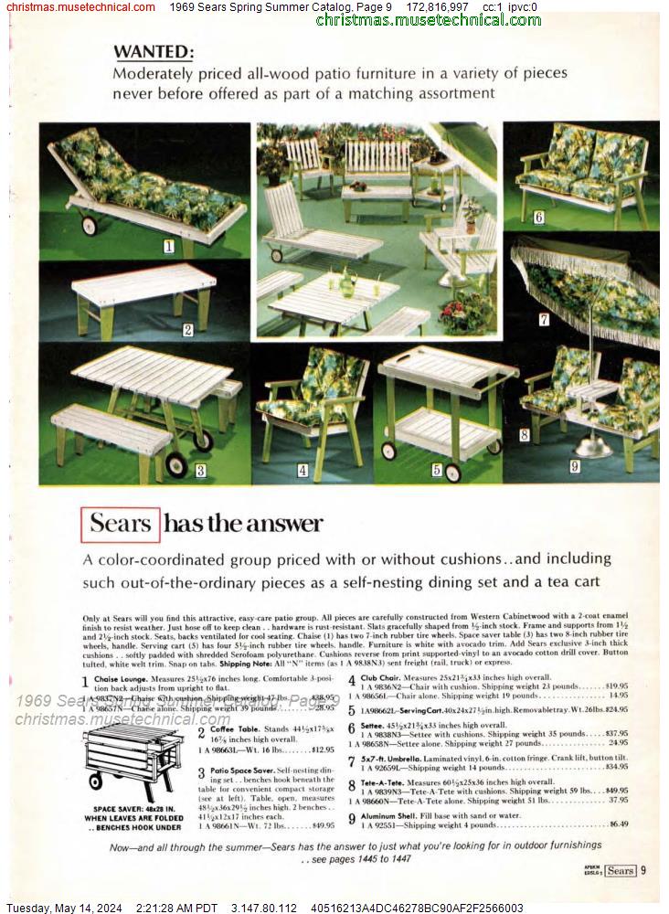 1969 Sears Spring Summer Catalog, Page 9