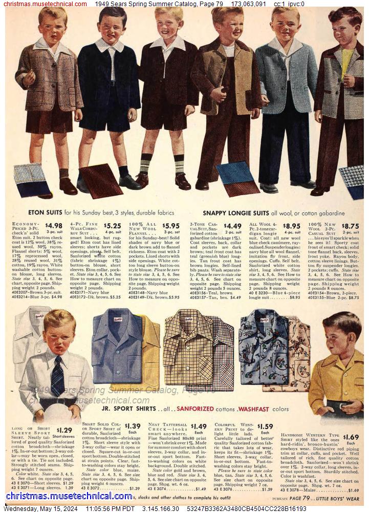 1949 Sears Spring Summer Catalog, Page 79