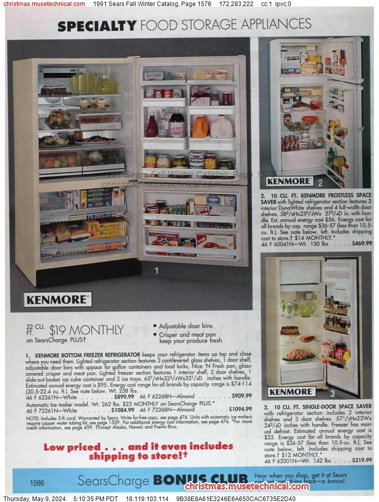 1991 Sears Fall Winter Catalog, Page 1576