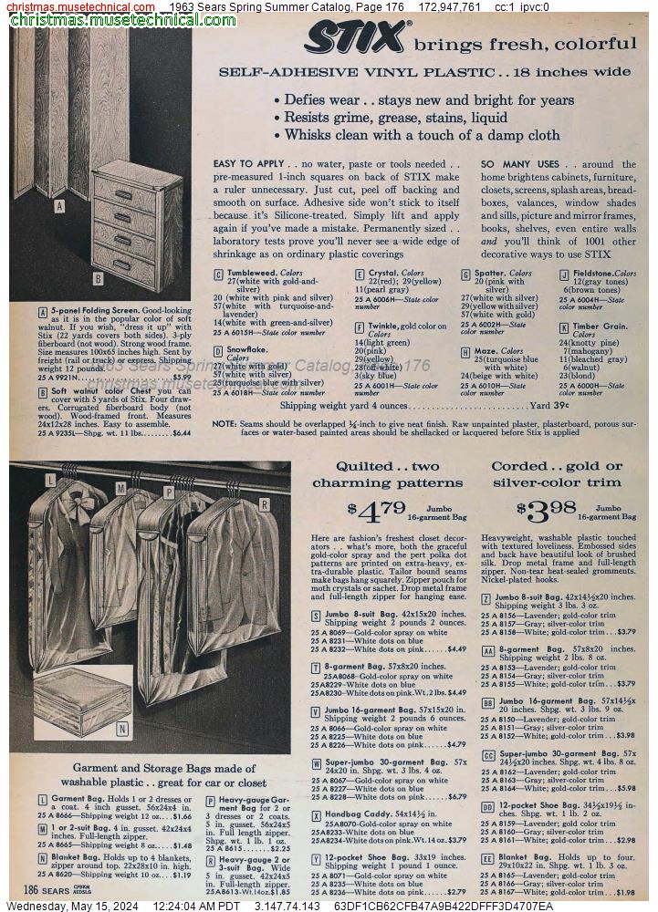 1963 Sears Spring Summer Catalog, Page 176