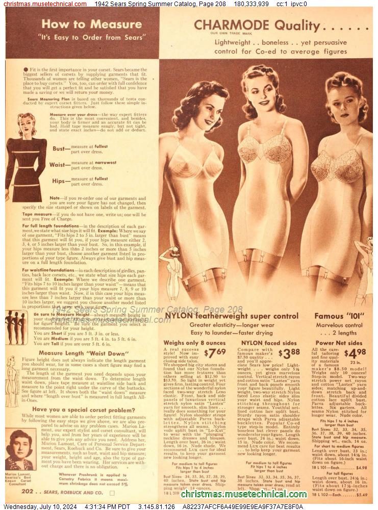 1942 Sears Spring Summer Catalog, Page 208