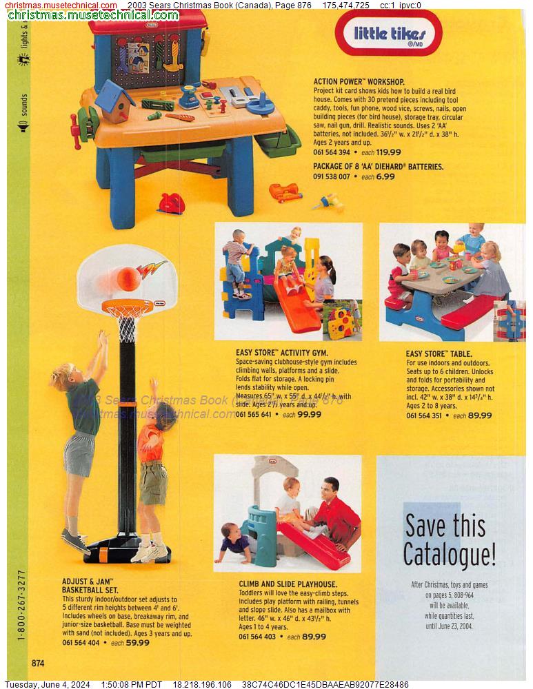 2003 Sears Christmas Book (Canada), Page 876
