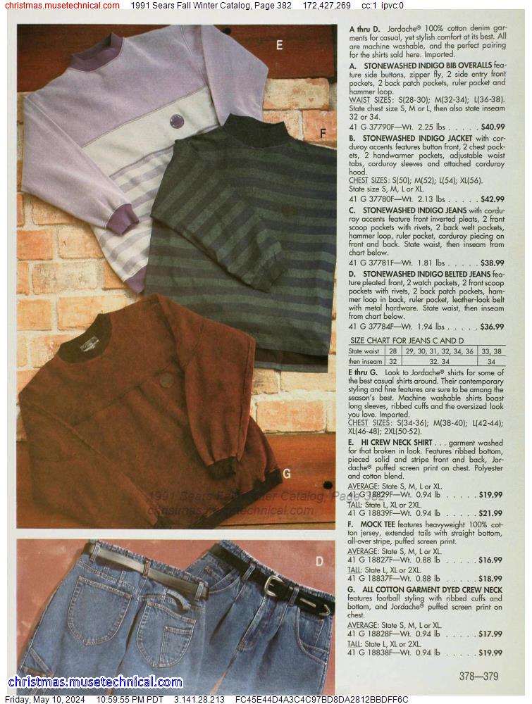 1991 Sears Fall Winter Catalog, Page 382